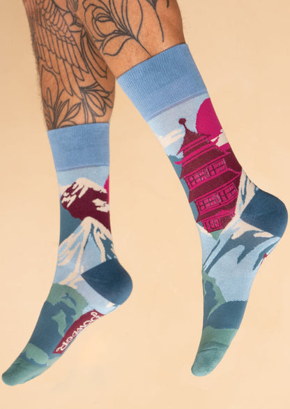 Mens socks Ancient temple