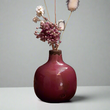 Pink small ceramic vase