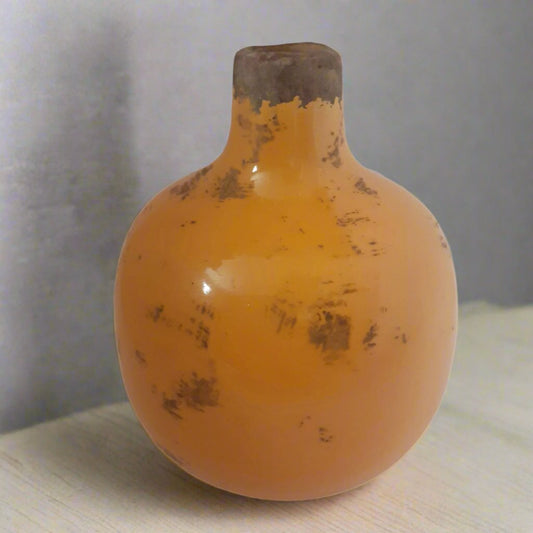 Beautiful ceramic cracked glaze bud vases in Yellow. Also available in a range of muted tones. Size: 8cm high